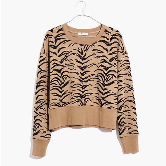 Madewell Tiger Stripe Crop Sweatshirt - Picture 4 of 4